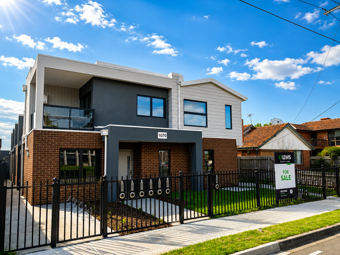 Multi-unit residential development, day exterior